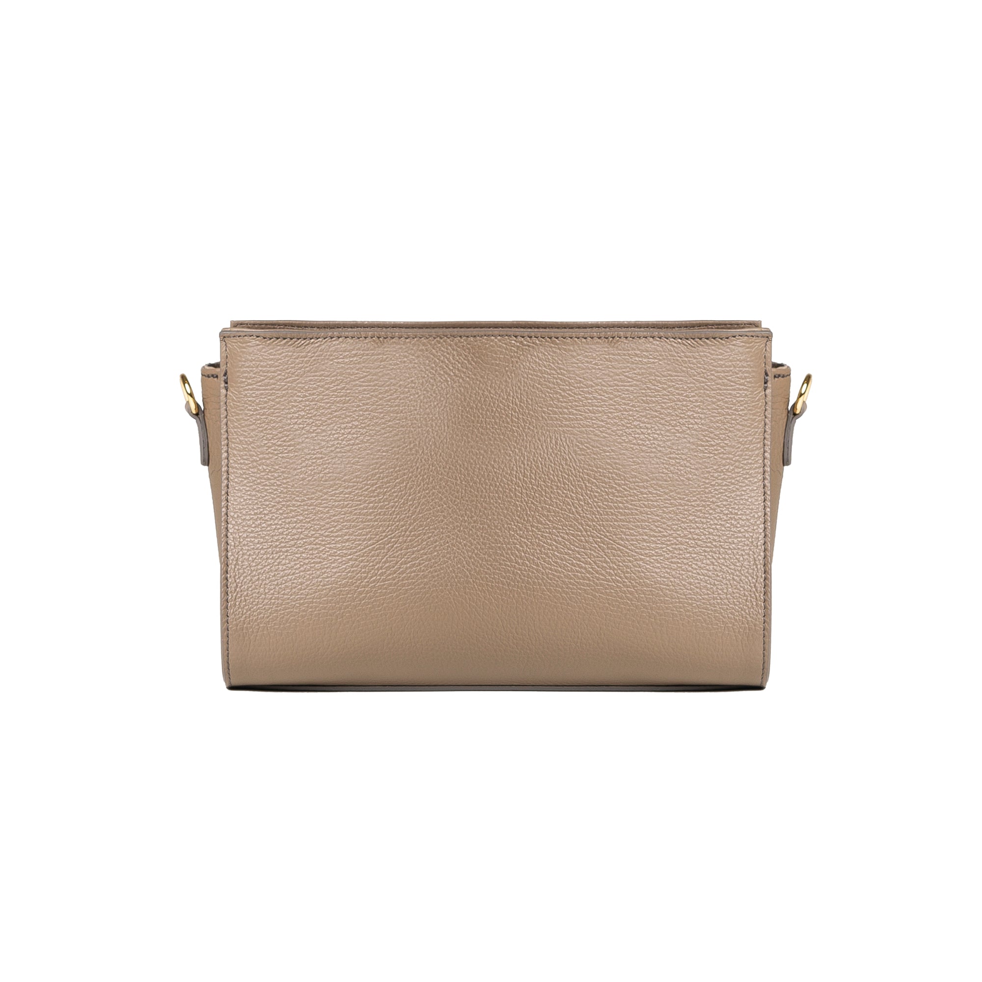 Betty Frange | Borsa a Tracolla in Vera Pelle | Taupe | Realizzata a Mano a Firenze