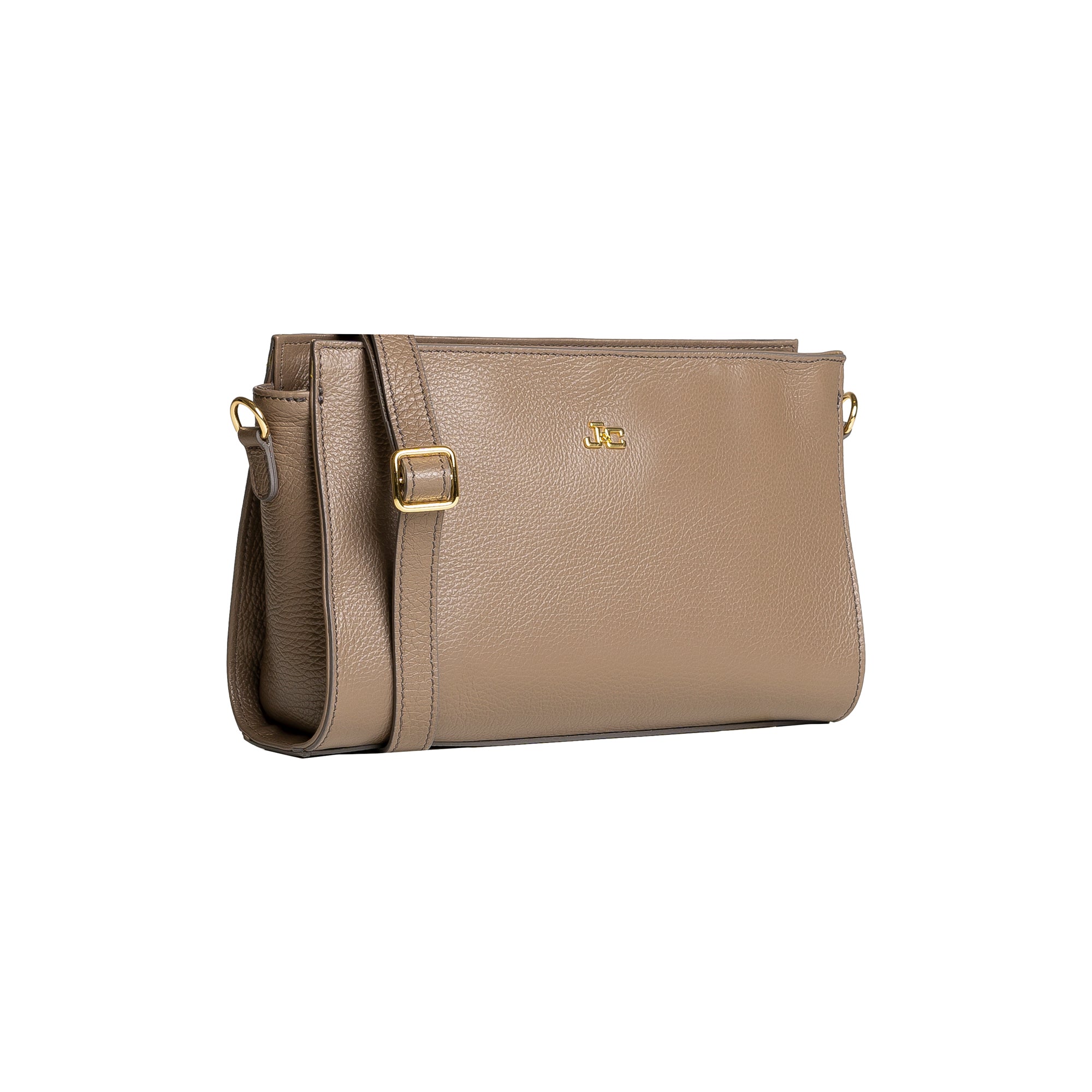 Betty | Borsa a Tracolla in Vera Pelle | Taupe | Realizzata a Mano a Firenze