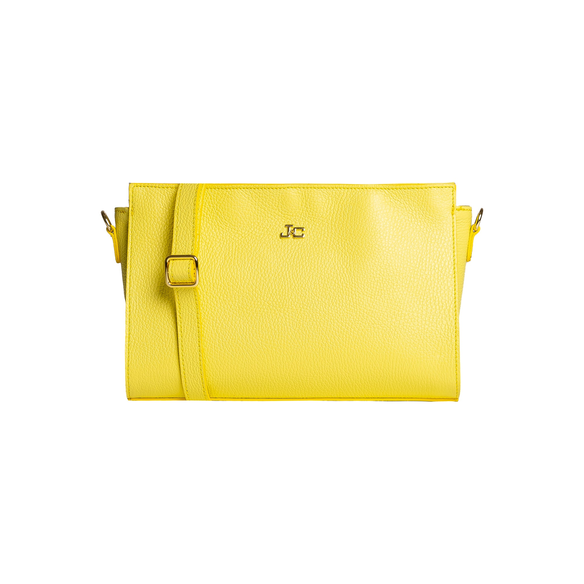 Betty | Borsa a Tracolla in Vera Pelle | Giallo | Realizzata a Mano a Firenze