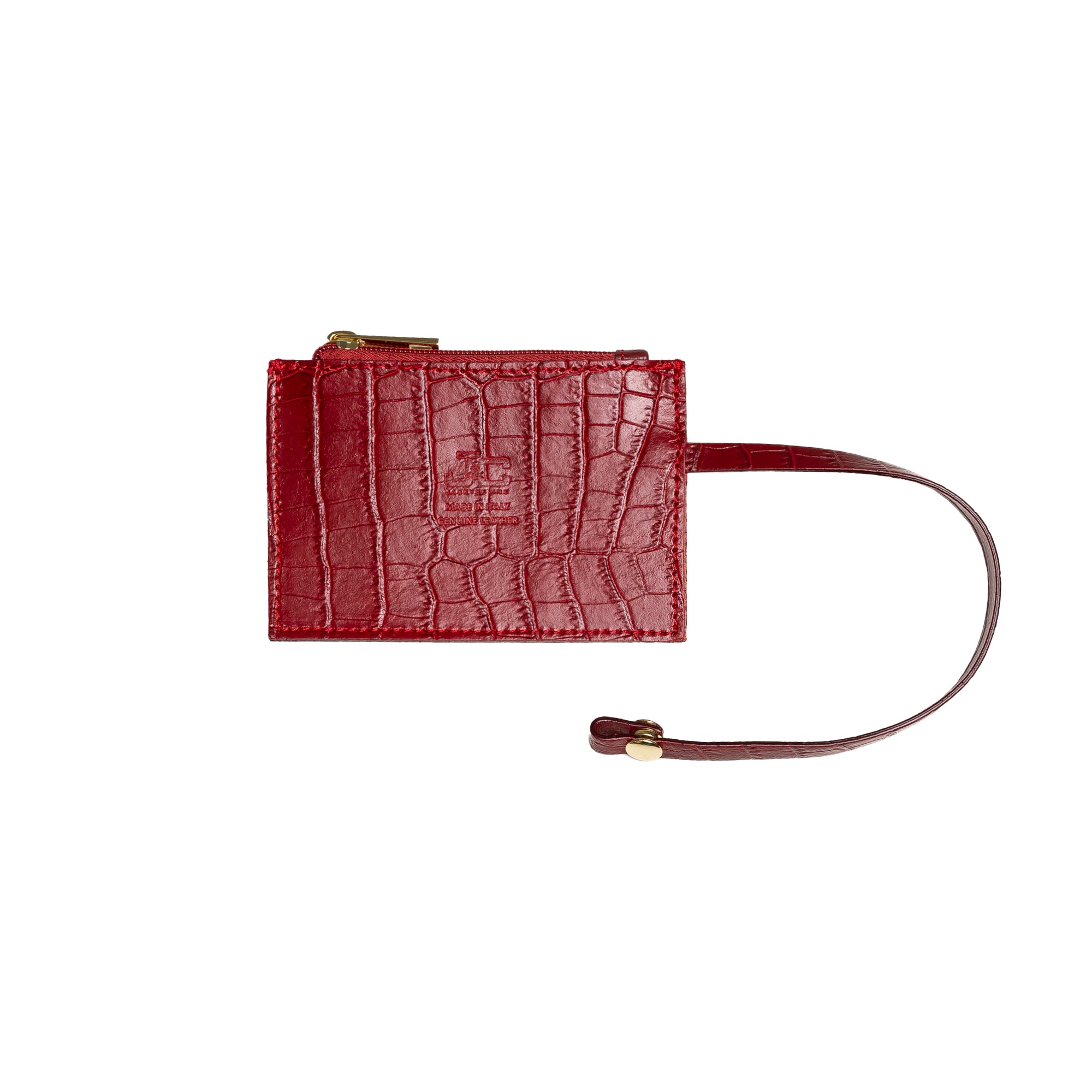 Ada | Pochette in Vera Pelle | Cocco Rosso | Realizzata a mano a Firenze