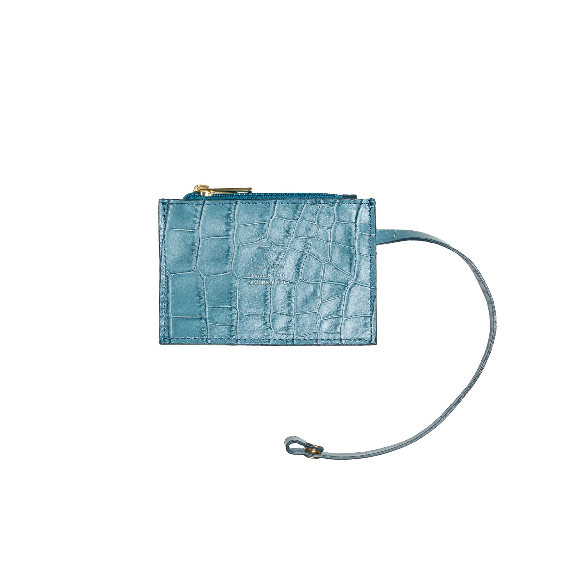 Ada | Pochette in Vera Pelle | Cocco Turchese | Realizzata a mano a Firenze