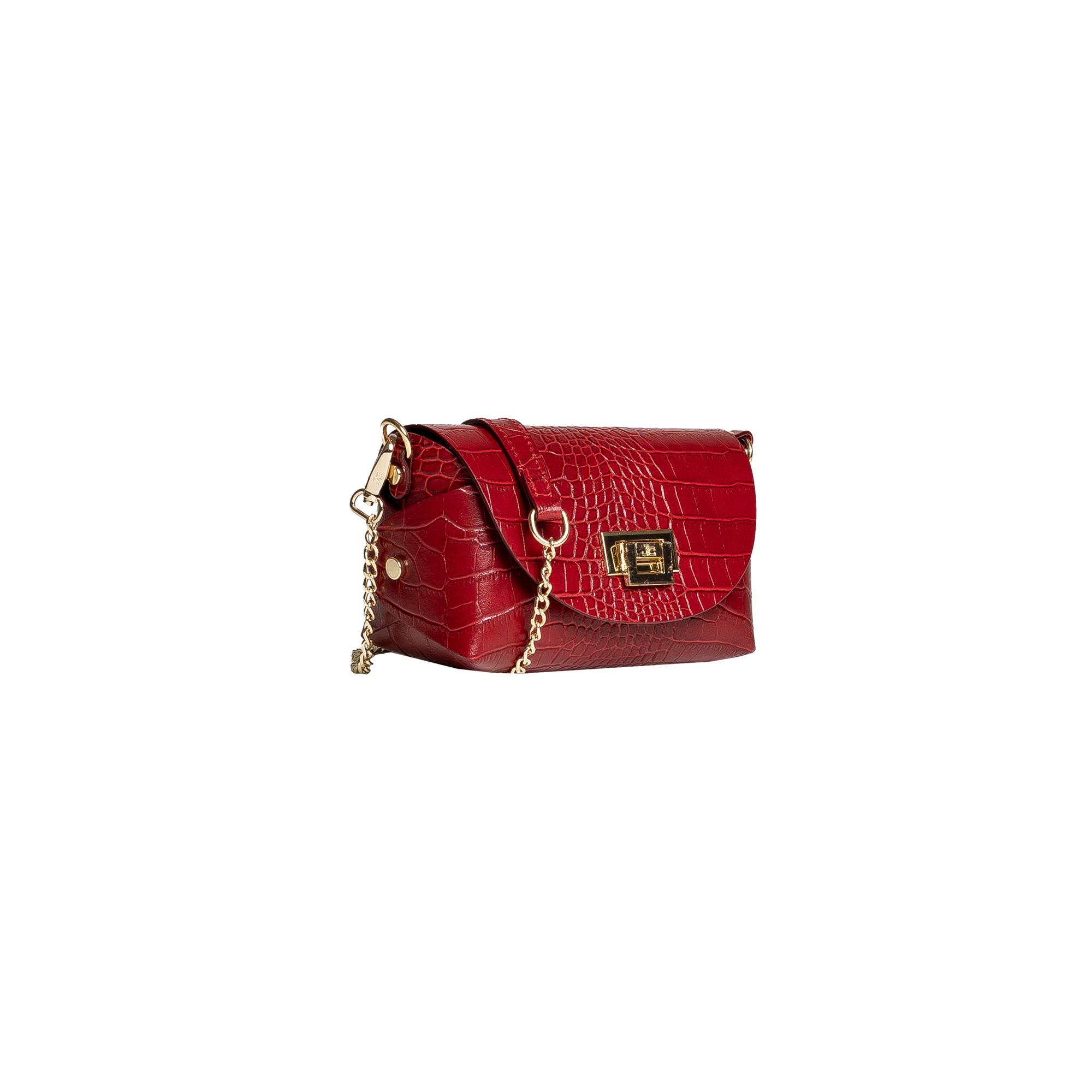 Ada | Pochette in Vera Pelle | Cocco Rosso | Realizzata a mano a Firenze