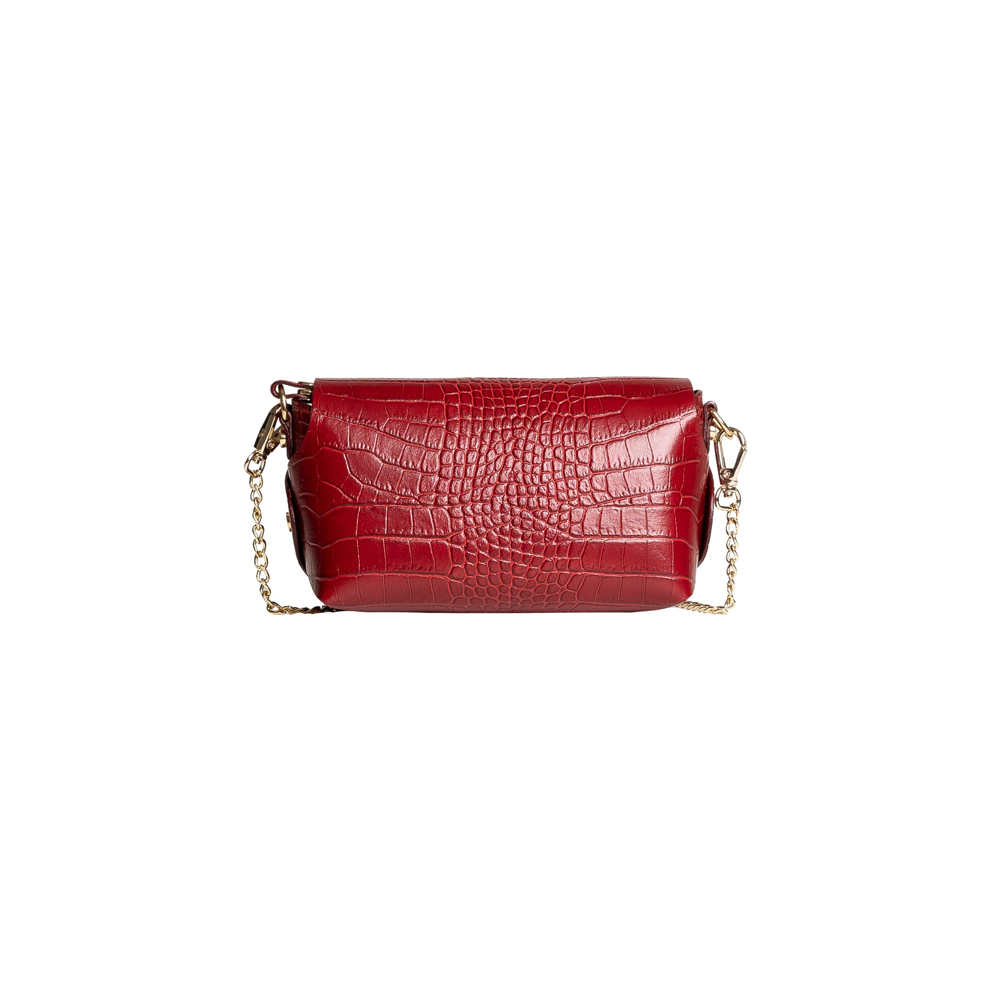 Ada | Pochette in Vera Pelle | Cocco Rosso | Realizzata a mano a Firenze