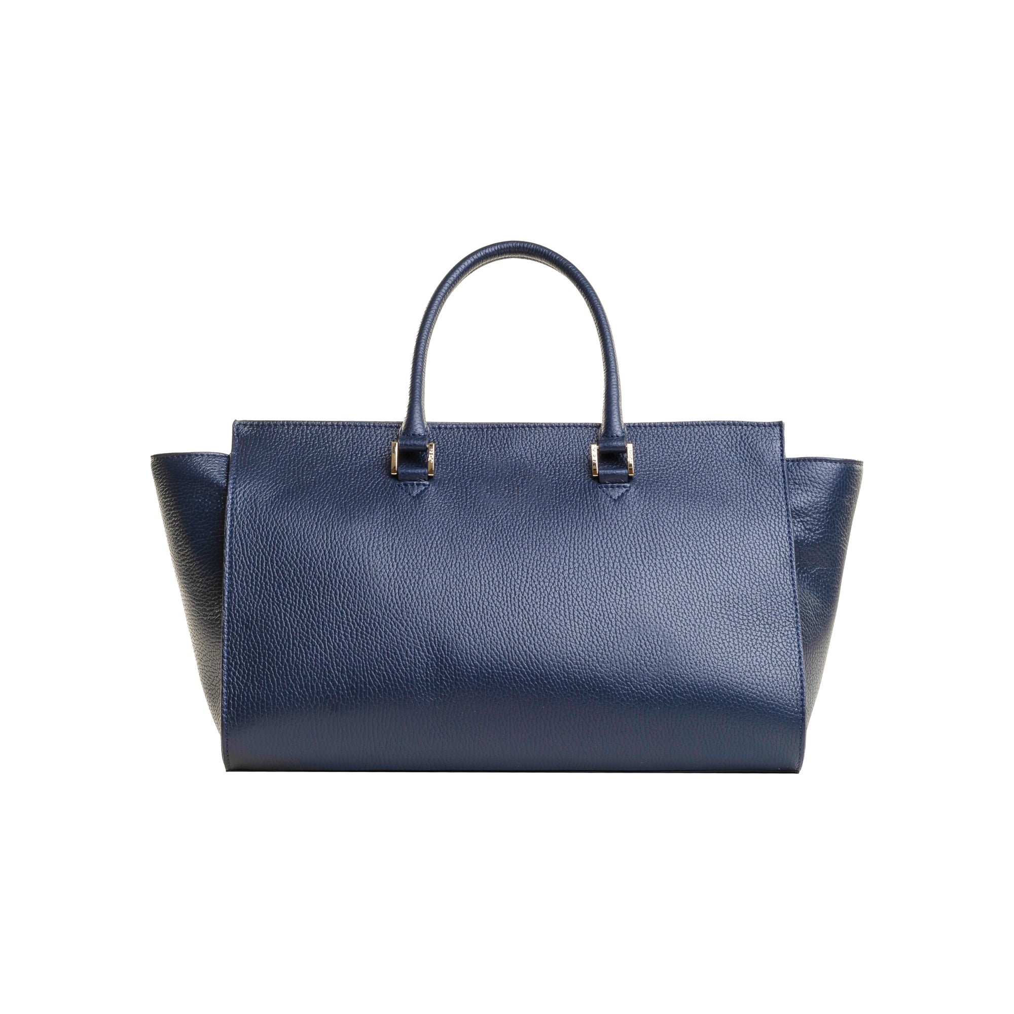 Katy Classic | Borsa Shopper in Vera Pelle | Blu Scuro | Realizzata a Mano a Firenze