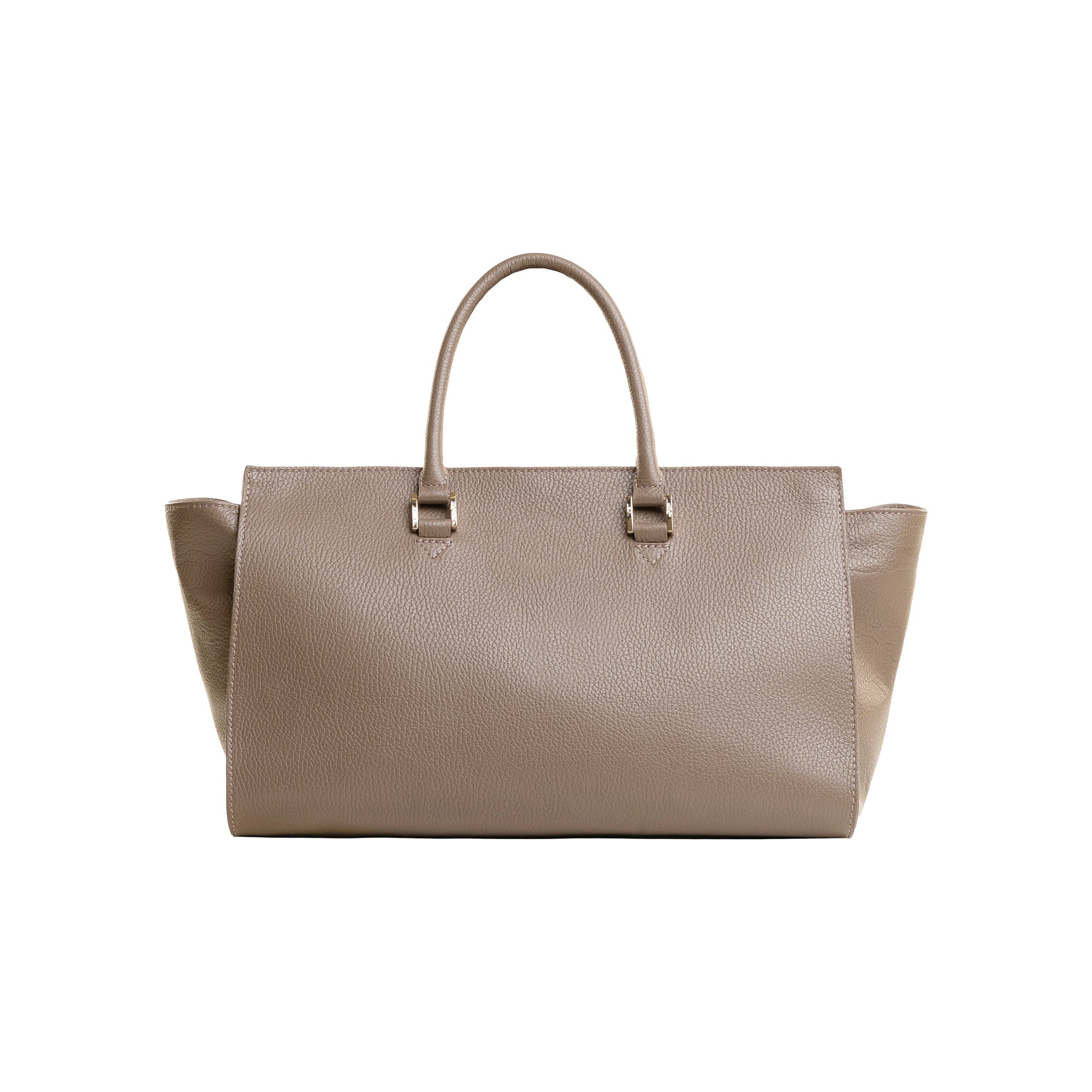 Katy Classic | Borsa Shopper in Vera Pelle | Taupe | Realizzata a Mano a Firenze