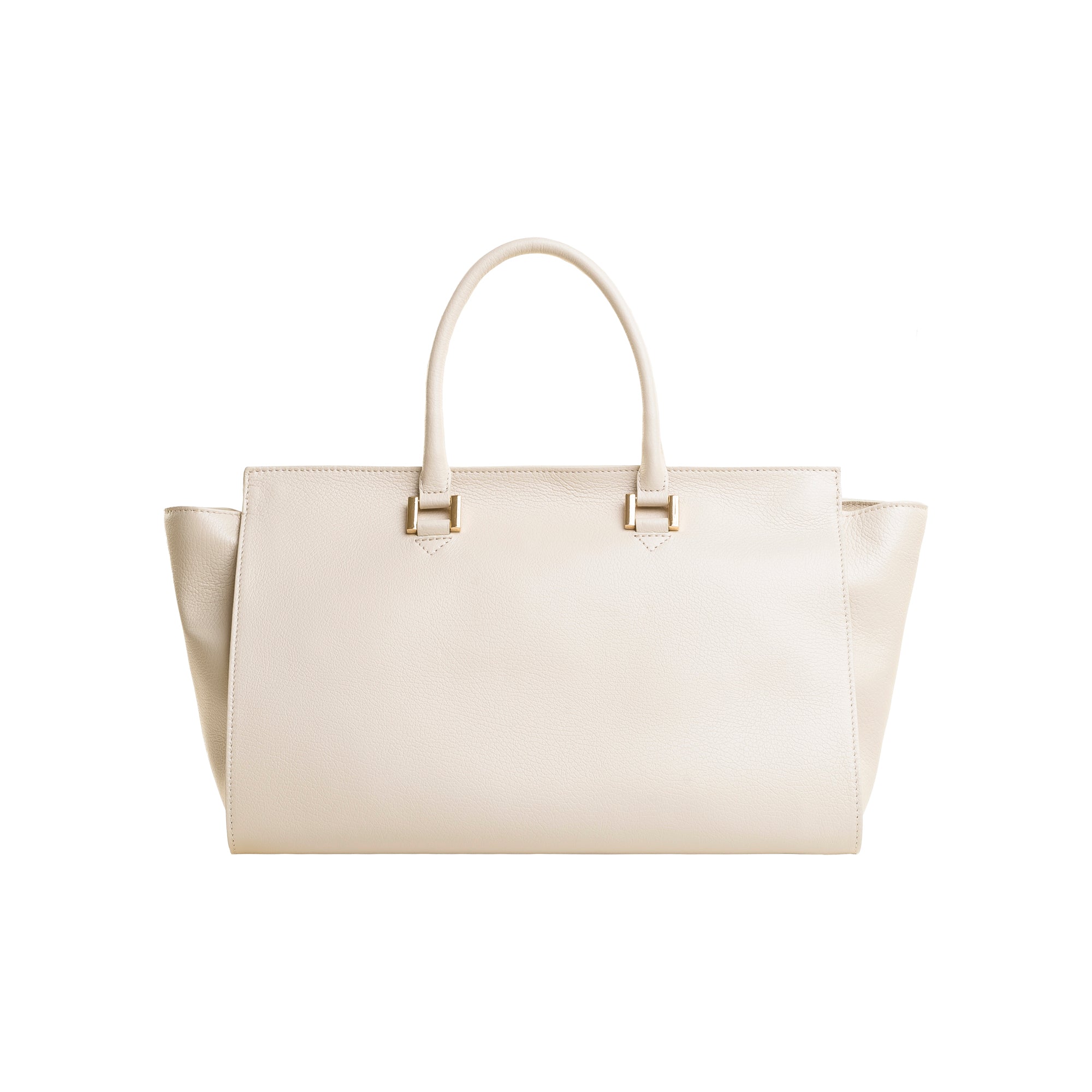 Katy Classic | Borsa Shopper in Vera Pelle | Beige | Realizzata a Mano a Firenze