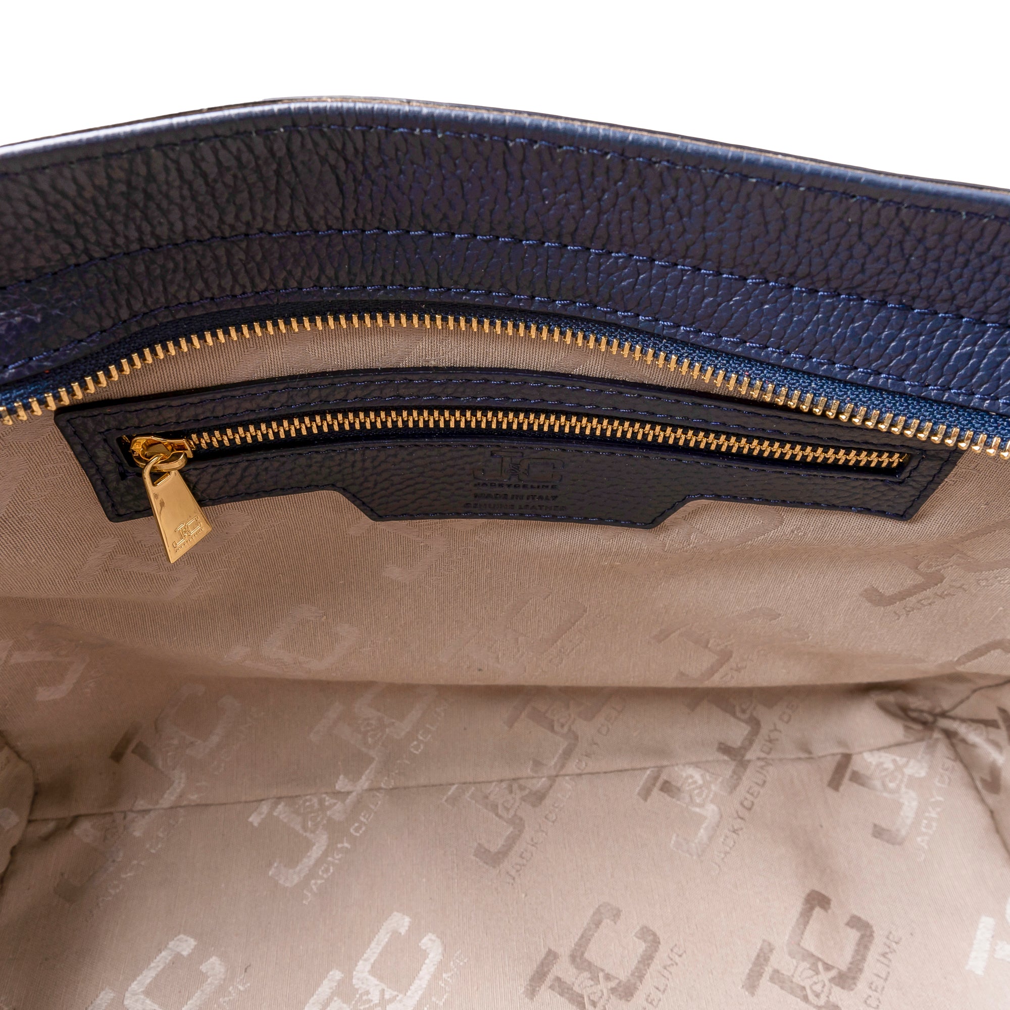 Katy Classic | Borsa Shopper in Vera Pelle | Blu Scuro | Realizzata a Mano a Firenze