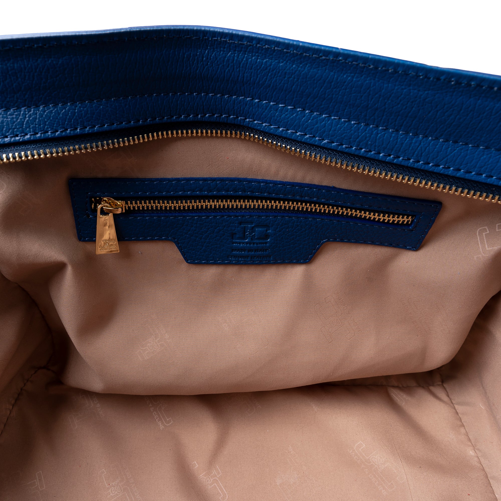 Katy Classic | Borsa Shopper in Vera Pelle | Blu | Realizzata a Mano a Firenze